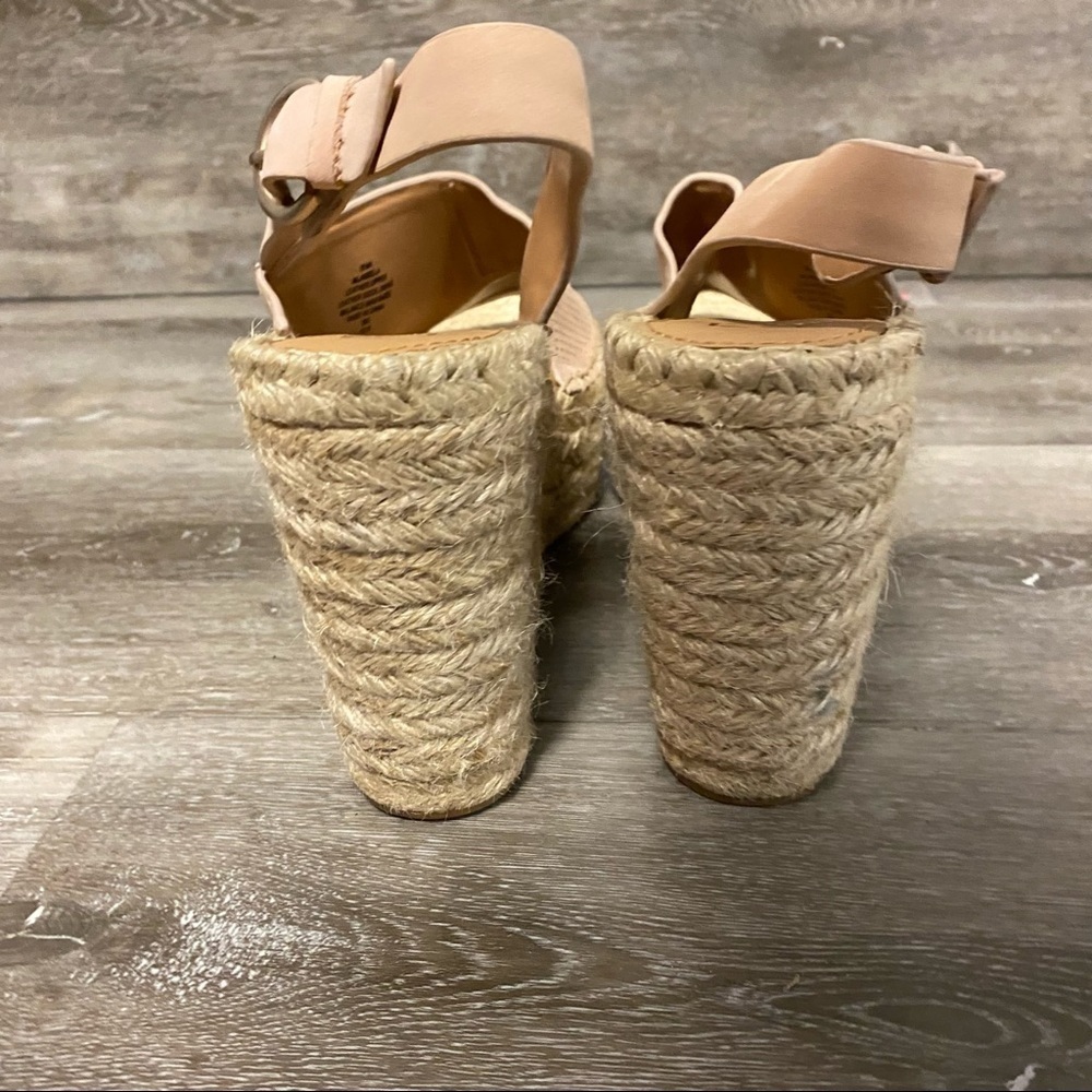Marc Fisher | Andela Espadrille Wedge Slingback Sandals Light Pink Size 9.5 - Picture 6 of 10